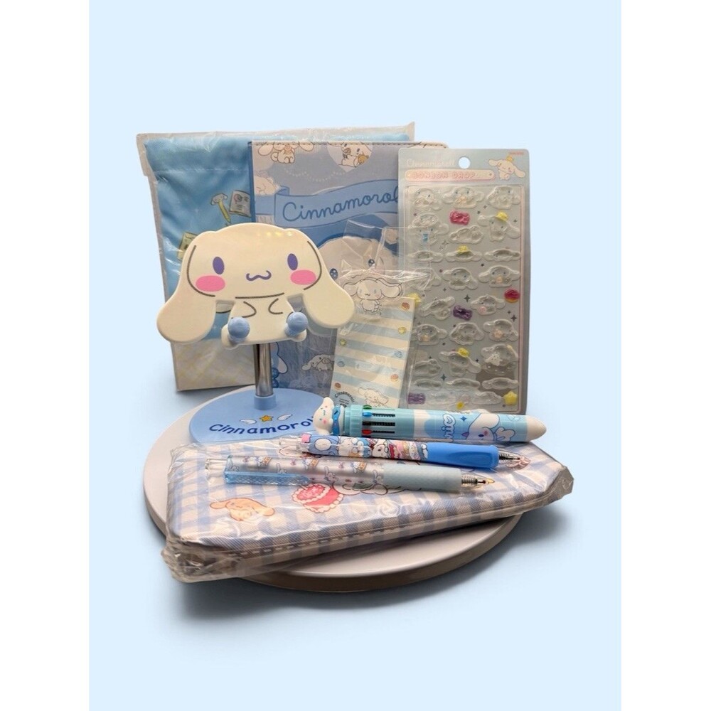 Sanrio Cinnamoroll 10 Pcs. Premium Kawaii Gift Set ~ Office Or School Supplies